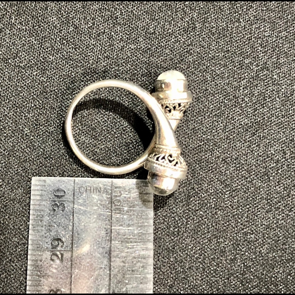 🛍️ Unique Spiral Moonstone Solid Sterling Ring - Picture 8 of 11